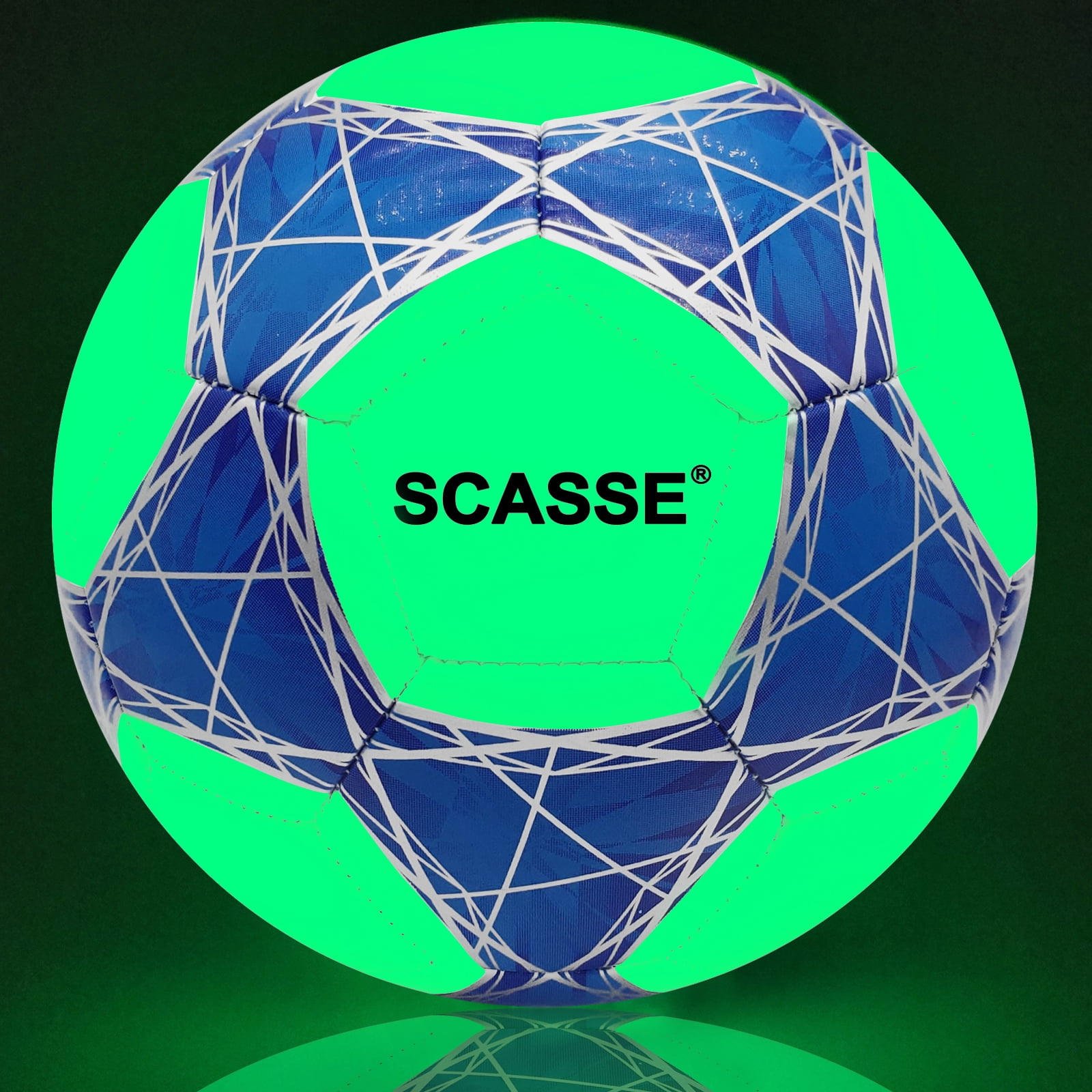 Soccer Balls Size 4,Glow in The Dark Official Size Soccer Ball,Indoor/Outdoor Light Up Training