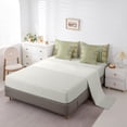 thumbnail image 5 of Feelyou Hippie Aztec Adult Bedding Comforter Set 7 Pieces, Vintage Green Abstract Stripes Full Bedding Set, Bohemian Western Style Reversible Fitted Sheet Flat Sheet, Lightweight Room Decor, 5 of 8