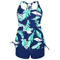 thumbnail image 2 of Hilor Women's Plus Size Tankini Swimsuits Stappy Back Two Piece Bathing Suit, 2 of 7