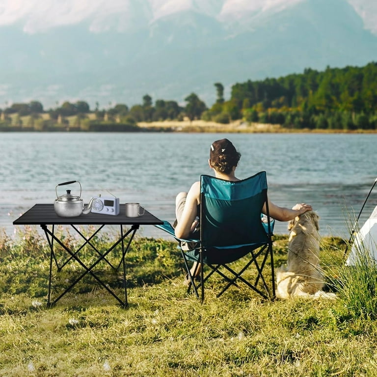 BN-LINK Small Camping Table, Portable Folding Beach Table, Outdoor