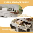 thumbnail image 3 of 47" Furniture Style Dog Crate with 2 Storage Drawers - Triple Door Design with Removable Divider for Large, Medium & Small Dogs, Grey, 3 of 7