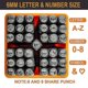 thumbnail image 5 of Juego de sellos con letras mayúsculas y números de 37 piezas (corazón a-z 0-9), 5 of 5