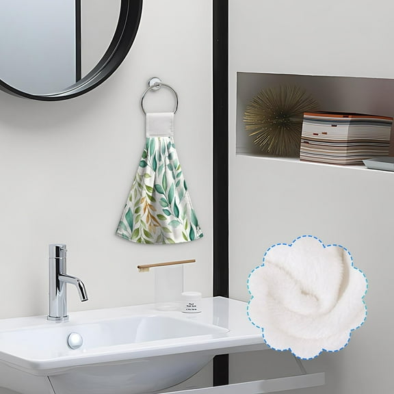 TFYZYY Kitchen Bar Hanging Hand Towel Soft Absorbent Printed Towel for Bathroom and Kitchen Decor