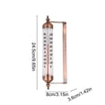 thumbnail image 3 of Outdoor Thermometer Waterproof, 10-Inch Outside Temperature Gauge with Adjustable Angle, No Battery, Decorative Metal Thermometer for Wall Garden Greenhouse Patio Garage, 3 of 6