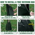 thumbnail image 5 of Nrnio Tree Watering Bags 20 Gallon, Slow Release Tree Bags for Watering, Heavy Duty Reusable PE Watering Bags with Zipper for New Planted, Transplanted, Established Trees (2 Pack), 5 of 7