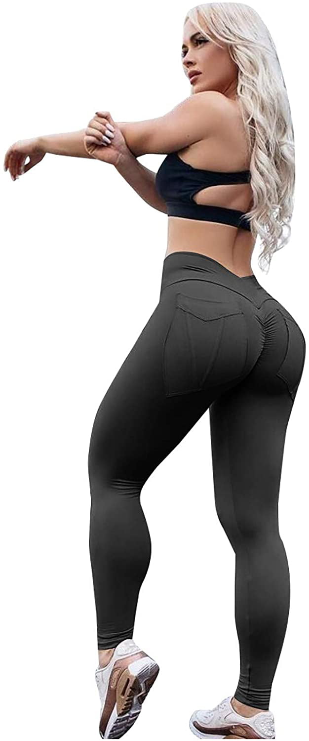 Women Yoga Gym Compression Leggings Push Up Fitness Sport Butt Lift Pants 