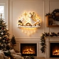 thumbnail image 5 of Diceymbol Lighted Nativity Wall Hanging Sign, Holy Birth Manger Wall Decor with Warm LED Lights and Snowflake Pendants for Christmas Home Decoration, 5 of 8