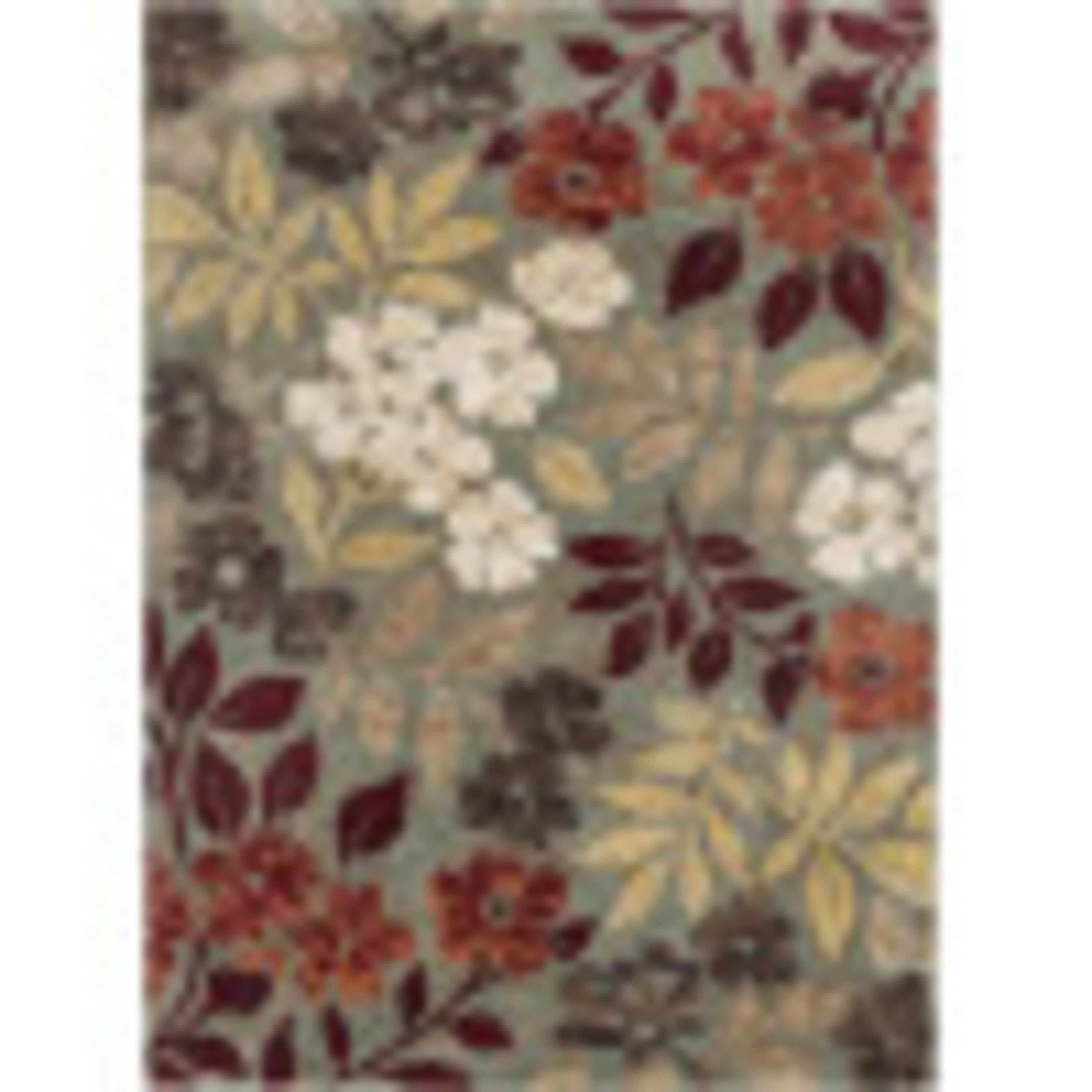Deco Transitional 8' x 10' Seafoam and Red Polypropylene Indoor Area Rug
