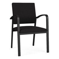 Newport Reception Waiting Room 18.5" Guest Chair / Black Steel / Black