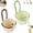 Green+Brown, variant on Hanging Sink Drain Basket for Kitchen, Sink Strainer Basket Foldable Sink Food Catcher, Multifunctional Kitchen Sink Strainer Press Automatic Dumping Basket