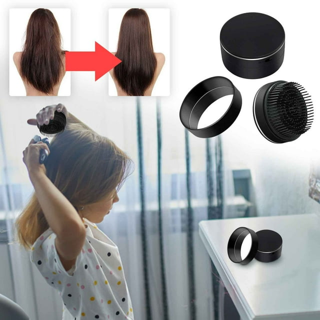 Danhjin Cleaning Tools Portable Vibration Massage Comb With Make-up Mirror Negative Straight Hair Comb Beauty Comb Electrostatic No Harm to Hair Styling Comb