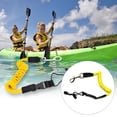 thumbnail image 4 of Riwesomey 2 piezas Kayak Paddle Leash Lanyard Cuerda anticaída Bombillas para automóviles Amarillo, 4 of 6