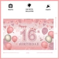 thumbnail image 2 of Happy 16th Birthday Banner, Rose Gold Happy 16th Birthday Backdrop Banner for Girls, Sweet 16 Birthday Decorations, Happy 16th Birthday Banner for Girls, 2 of 3