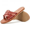 thumbnail image 3 of Ataiwee Women's Slide Sandals, Fashion Strappy Braided Slip On Flat Summer Shoes., 3 of 6