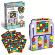 Slide Puzzle for Kids by Funtogether Toys, Educational Montessori Toy with 10 Pattern Cards, Color Matching Logic Game, STEM Brain Teaser for Ages 3-5