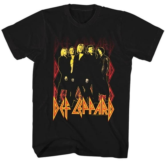 DEF LEPPARD-ONFIRE-BLACK ADULT S/S TSHIRT-2XLT