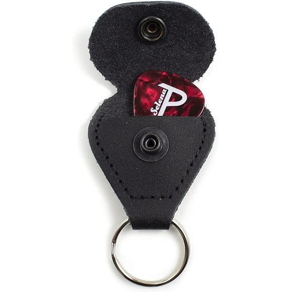 Black Guitar Pick Holder Key Chains