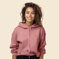thumbnail image 3 of Dalix Taco Embroidered Fleece Cropped Hoodie Cold Fall Winter Women in Mauve 2XL XX-Large, 3 of 5