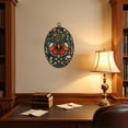 thumbnail image 4 of Dark Academia Canvas Wall Art Red Orange Butterfly Surrounded by Floral Elements Detailed Style Oval Framed Canvas Prints Vintage Wall Hanging Decor for Home Decorations 8.6"x11.4", 4 of 7
