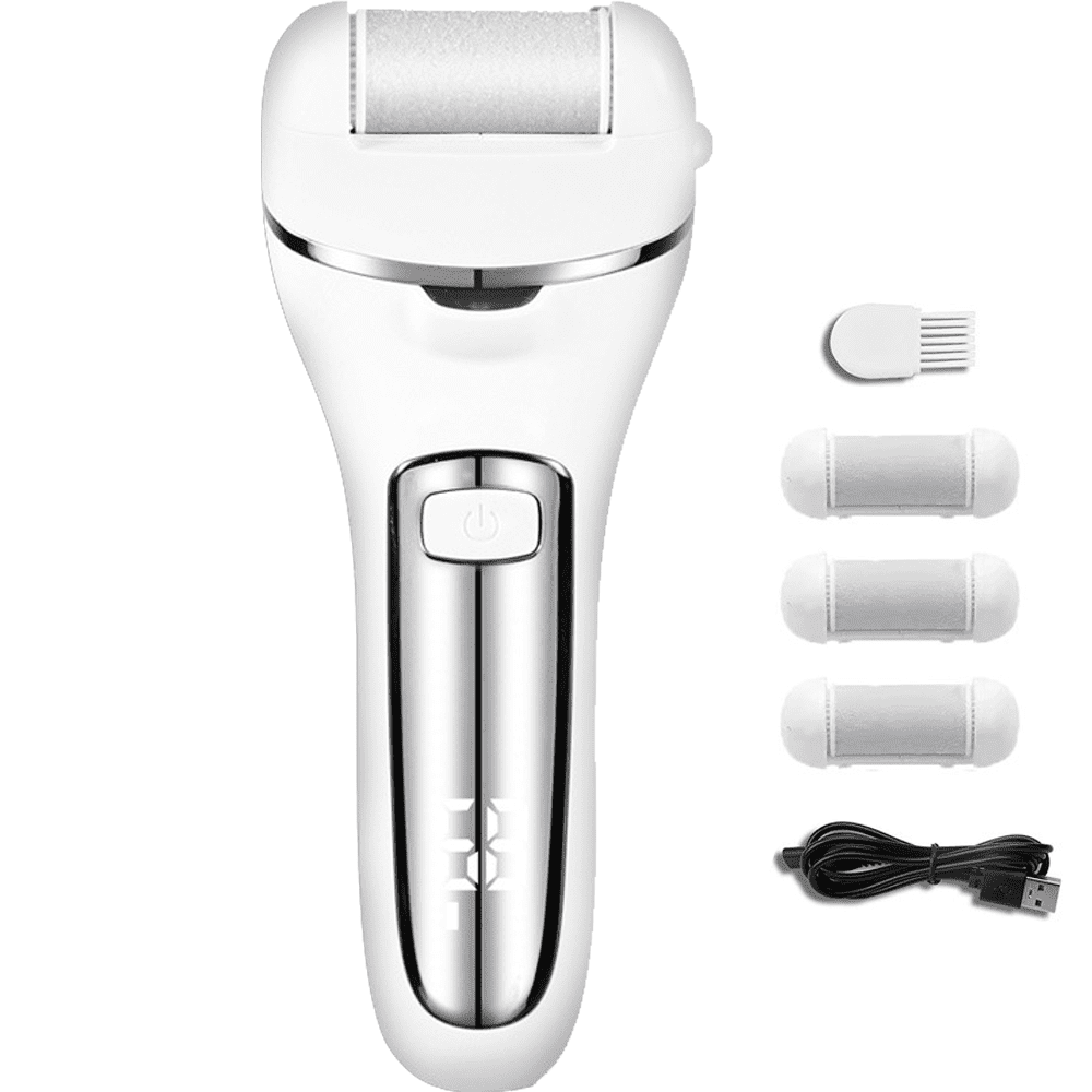 Electric Callus Remover， Rechargeable Foot Scrubber Pedicure kit for