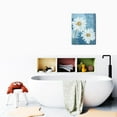 thumbnail image 6 of Daises White Spring Flowers (6) Wall Art Bathroom Pictures Wall Decor Canvas Painting Prints Artwork for Bathroom Office Bedroom 12"x16", 6 of 7