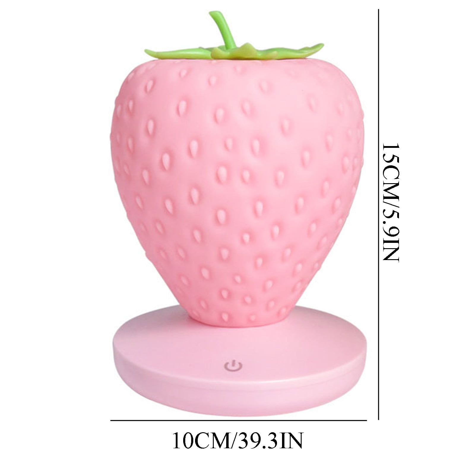 Bzdzmqm Strawberry LED Night Light USB Rechargeable Touch Lamp, Cute Cartoon Bedside Table Lamp, Eye Protection Atmosphere Light forKidsRoom Decor, Christmas Birthday Party Gift, Furniture Nightstand