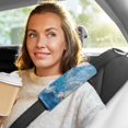 thumbnail image 6 of 2-Pack Seat Belt Covers with Flannel Seatbelt Shoulder Strap Case Adjustable Straps Soft Padding for Car Butterflies and Circular Motif Small, 6 of 8