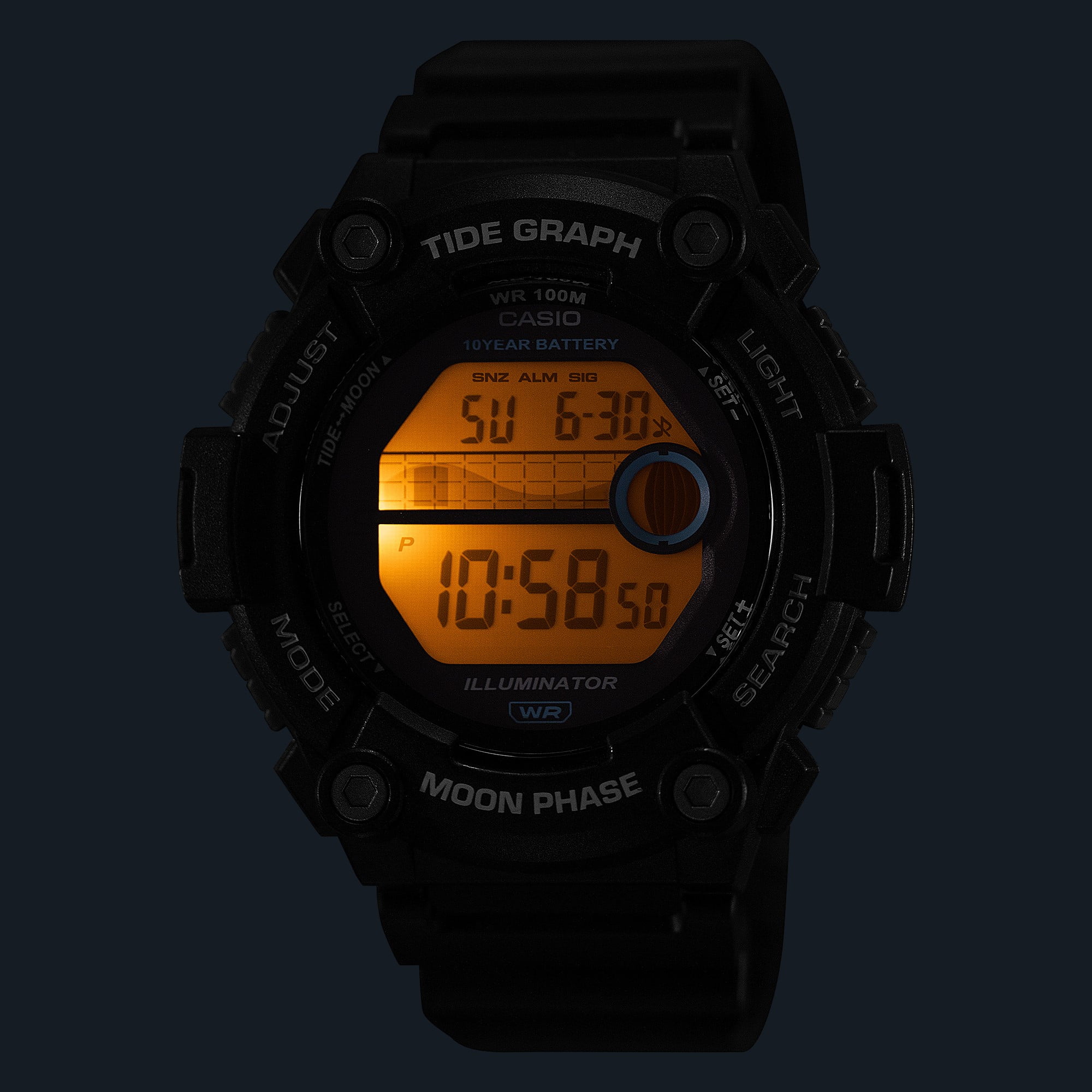 Casio Men's Tide Graph and Moon Phase Watch WS1300H-1AV