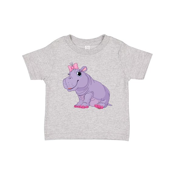 Inktastic Cute Purple Hippo Girls Baby T-Shirt