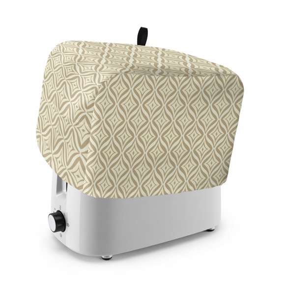 Toaster Cover 2 Slice, Yellow Geometric Dustproof Bakeware Oven Protector with Top Hook, Contemporary Art Modern Abstract Waterproof Small Kitchen Appliance Toasters Dust Cover, 12"x7.5"x8"