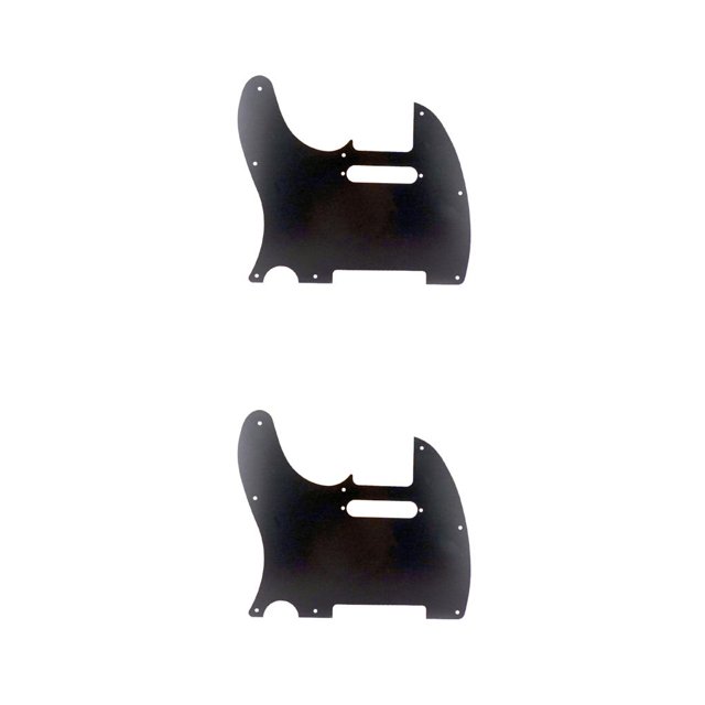 Wosthever Golpeador de guitarra aleación de aluminio buena estabilidad cubierta de protección frontal placa de rasguño estable reemplazo de Negro 2piezas