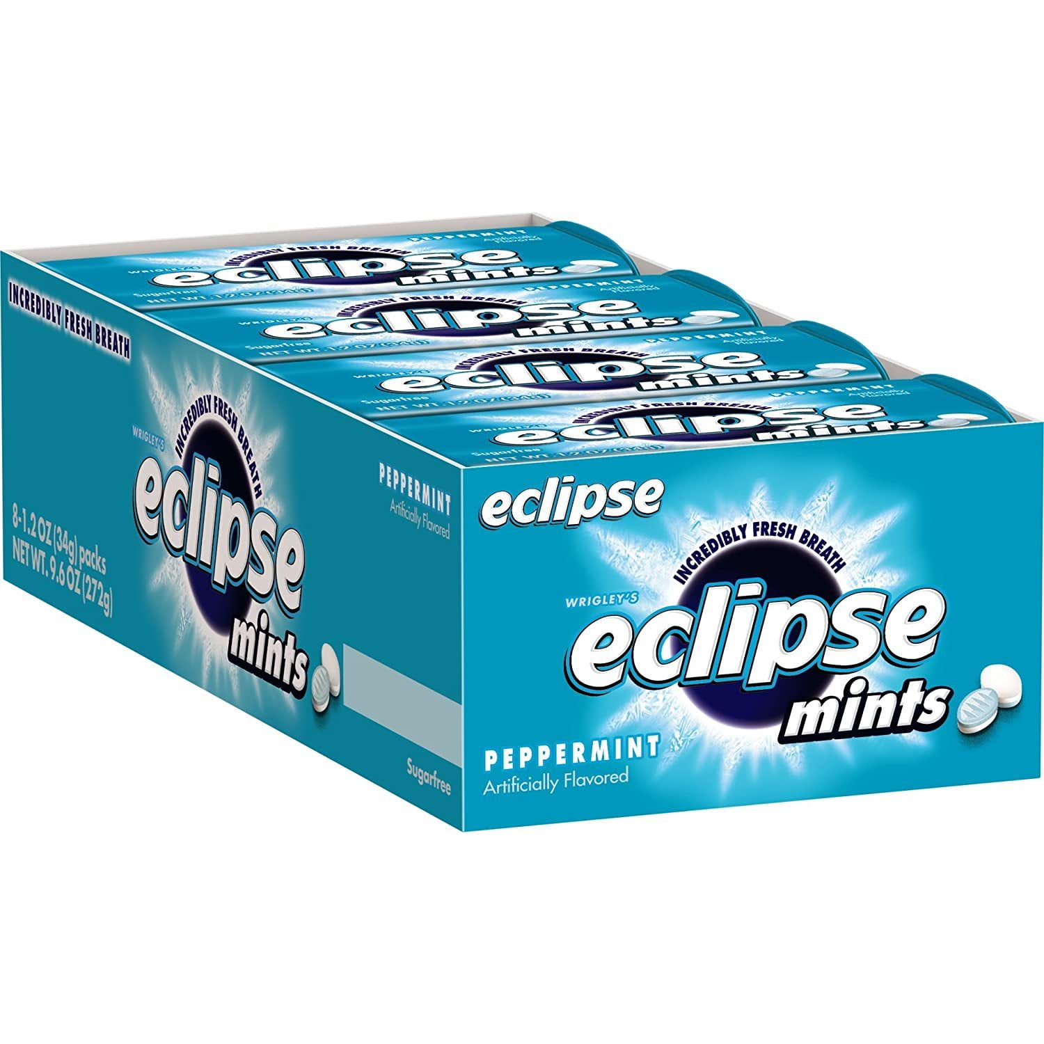 Eclipse Sugarfree Mints Peppermint, 1.2Ounce Tins (Pack of 16