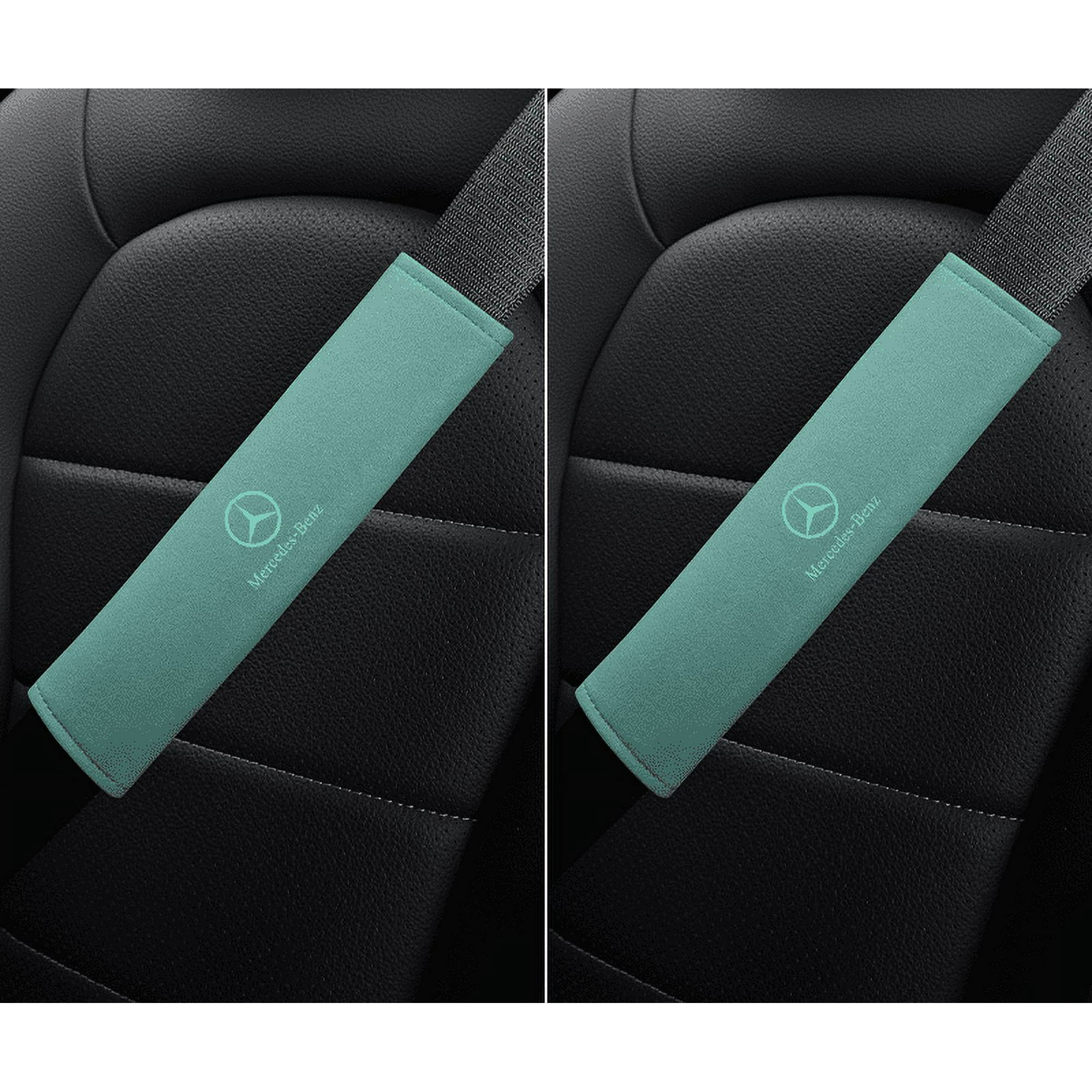 Suitable for Mercedes Benz seat belt shoulder cover suede GLC GLB GLA AMG C class safety belt cover a pair green