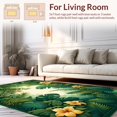 thumbnail image 2 of ODIKA 2'x3' Machine Washable Non-Slip Area Rug, Lush Foliage Tropical Botanical Illustration High Traffic Rug, Green, 185705, 2 of 7