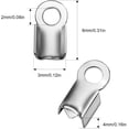 thumbnail image 4 of Woeilo 100 Pieces 304 Stainless Steel Fold Over Cord Ends Cord Crimp Tips Fold-Over End Caps Leather Ribbon Clasp Tips Jewelry Connector for Jewelry Making, 3 x 8 mm Silver, 4 of 5