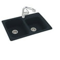 thumbnail image 2 of Swan Double-Bowl Kitchen Sink, 22 D X 33 W In., White - 2475677, 2 of 2