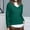 Green, variant on Women's Layered Sweater Solid Color Classic V-Neckline Fitted Ribbed Cuffs Blouses Soft Warmkeeping Fabric for Cold Weather Tops(Black,L)