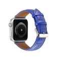 thumbnail image 5 of Sleektime Compatible with iWatch Band 49mm 45mm 44mm 42mm, Genuine Leather Band Strap Replacement Men Women Compatible with Apple Watch Ultra 2/1 SE Series 9 8 7 6 5 4 3 2 1,Blue, 5 of 6