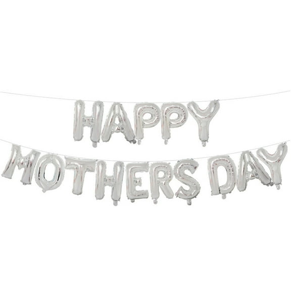 JeashCHAT Happy Mother's Day Balloon Banner Set 16 Inches Letter Balloon Decoration for Mother's Day Party
