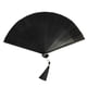 thumbnail image 3 of de mano plegable chino, ventilador de seda de bambú, ventilador de mano chinoiserie ligero decorativo, ventilador plegable para fiesta de Negro, 3 of 9