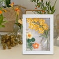 thumbnail image 3 of Crochet Flower Bouquet Photo Frame DIY Bouquets Frames Bookshelf Desktop Crocheted Yarn for Holidays Dining Room Restaurant Anniversary Cafe Yellow, 3 of 9