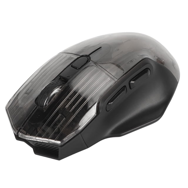 Transparent Mouse with RGB Light Effect, Silent Keys and 5 Adjustable DPI for PC, Phone, Tablet, Smart Television