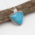thumbnail image 5 of Solid 925 Sterling Silver Pendant Natural Turquoise Gemstone Pendant Necklace For Women, 5 of 7