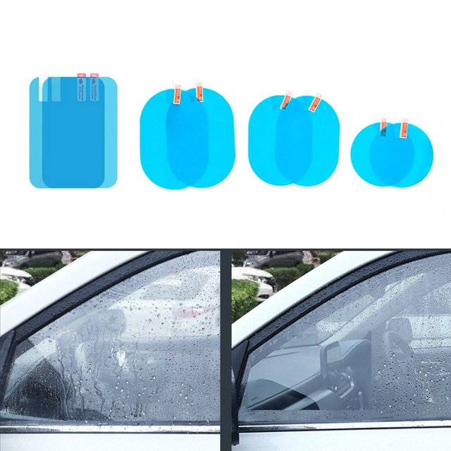 Car Rearview Mirror Protective Anti Fog Car Mirror Window Clear Film Film Waterproof Car Sticker 2 Pcs/Set100mm X 150mm He Qiyong unisex