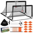 thumbnail image 1 of Portería de fútbol KJSUE para niños, set para patio trasero, 2 piezas, 120 x 90 cm, con accesorios, 1 of 9
