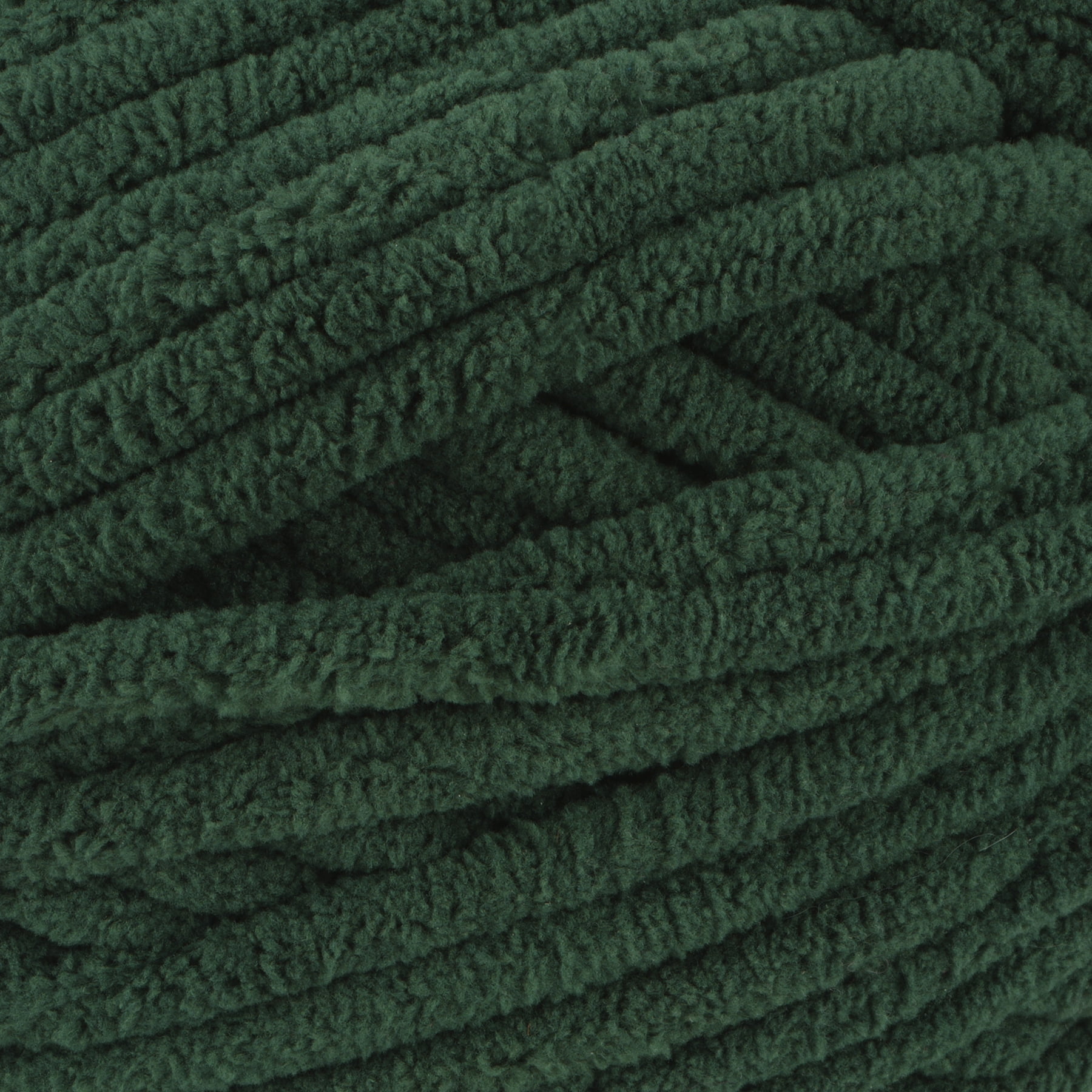 Crafted by Catherine Plush Chenille Yarn for Knitting, Crocheting and Amigurumi - 2 Pack (8.8 oz / 250g, 152 yards each skein), Forest Green, Gauge 6 Super Bulky