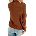 thumbnail image 2 of Womens Turtleneck Long Sleeve Casual Loose Oversized Knit Sweaters, 2 of 2