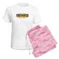 thumbnail image 6 of CafePress - Firefighter Double Flames Women's Light Pajamas - Women's Short Sleeve Print T-Shirt and Pants Light Cotton Pajama Set, 6 of 7