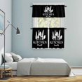 thumbnail image 6 of Kitchen Dinnerware Kitchen Curtains Valances and Tiers Set of 3 Knife And Fork Tableware Black Tier Curtains and Valance with Rod Pocket for Small Windows, 27.5"x36", 6 of 9