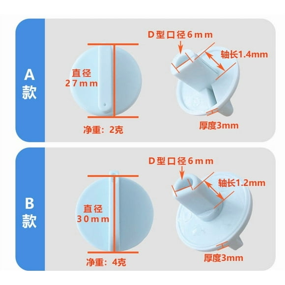 Perilla de termostato universal para refrigerador, 2 unidades, interruptor de ajuste de temperatura de repuesto para refrigerador y congelador, con marcas claras para uso doméstico.